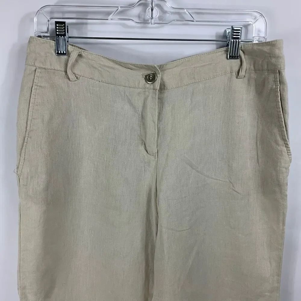 Willi Smith Women's Khaki Wide Leg Pants size 8 - Picture 2 of 6